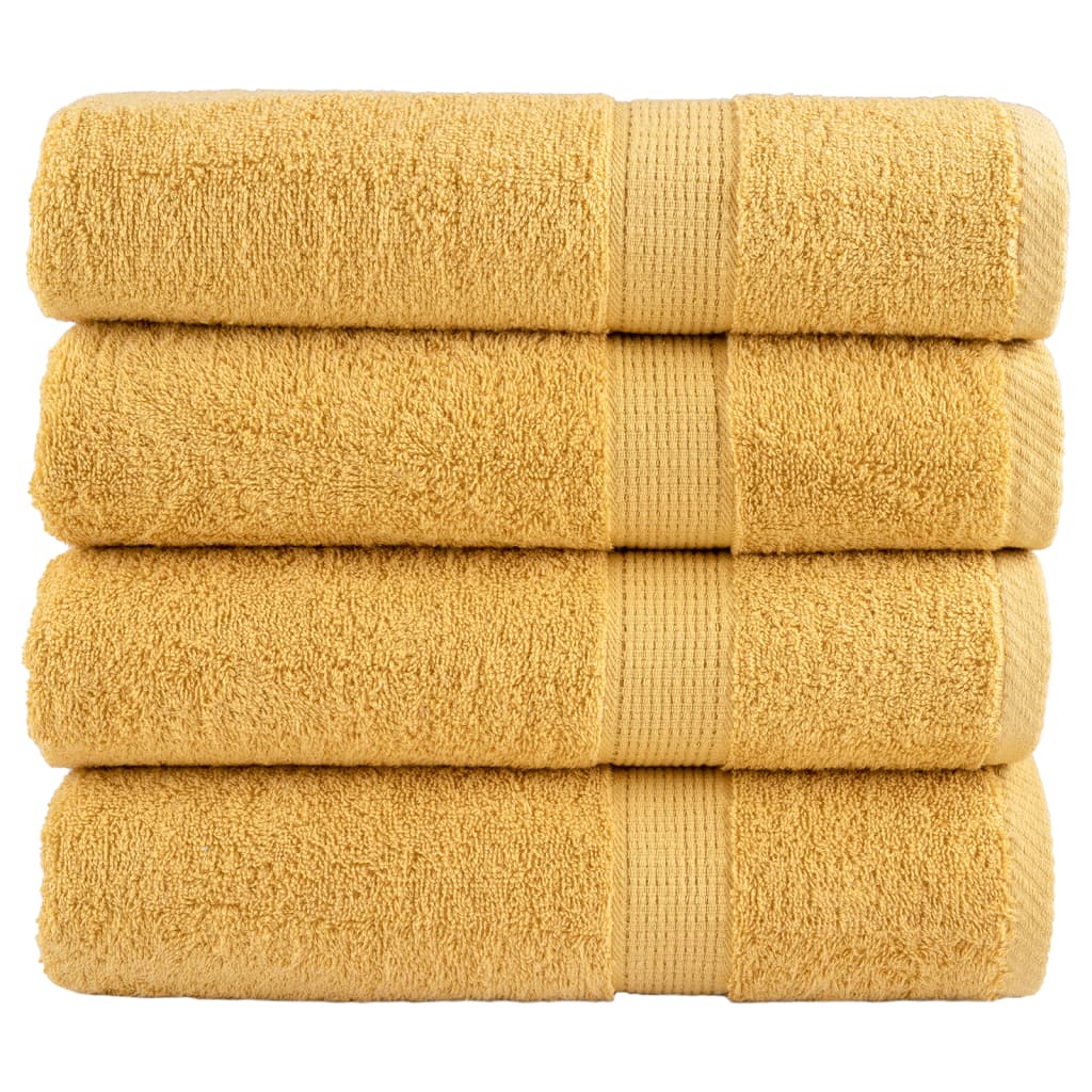 Premium badehåndklæder SOLUND 4 stk. guld 70x140 cm 600 gsm