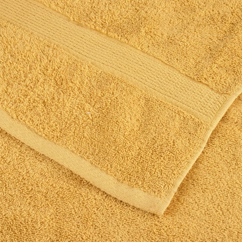 Premium saunahåndklæder SOLUND 2 stk. guld 80x200 cm 600 gsm