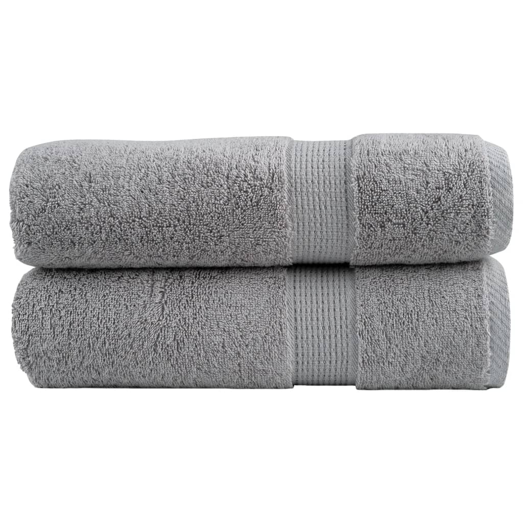 Premium badehåndklæder SOLUND 2 stk. grå 100x150 cm 600 gsm
