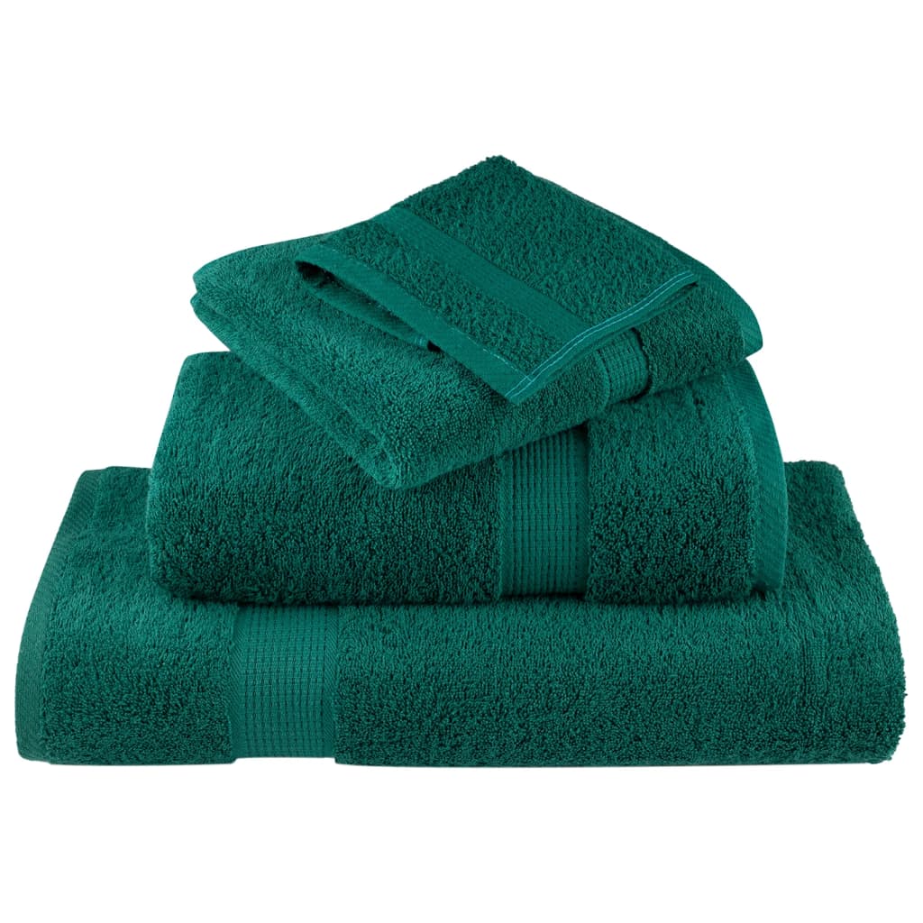 Premium badehåndklæder SOLUND 10 stk. grøn 100x150 cm 600 gsm