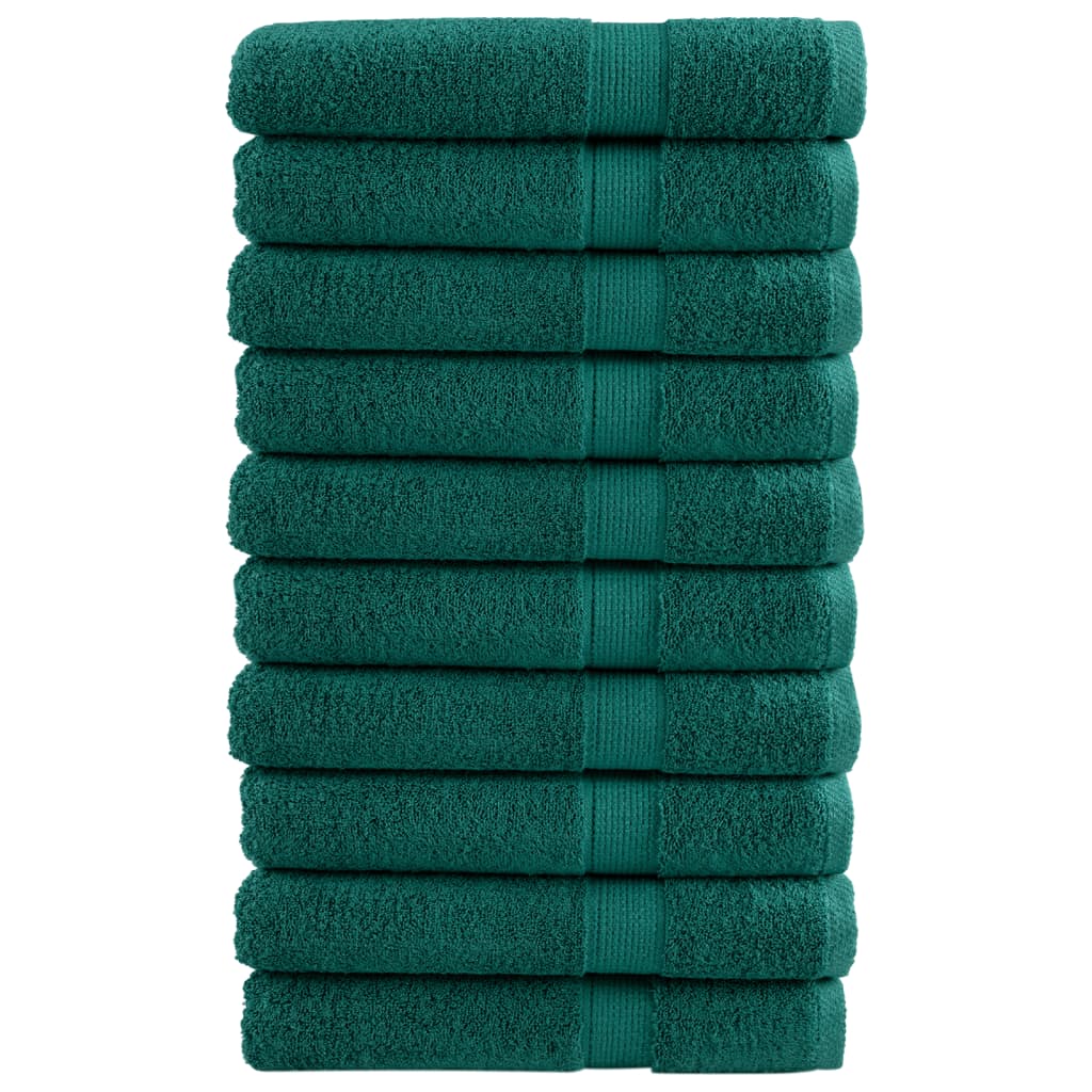 saunahåndklæder SOLUND 10 stk. Premium 80x200 cm 600 g/m2 grøn