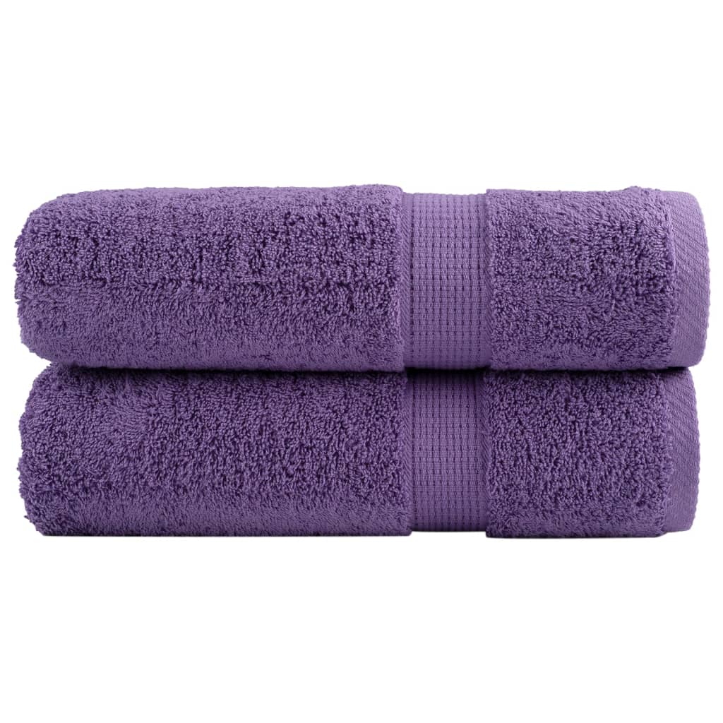 Premium badehåndklæder SOLUND 2 stk. lilla 100x150 cm 600 gsm