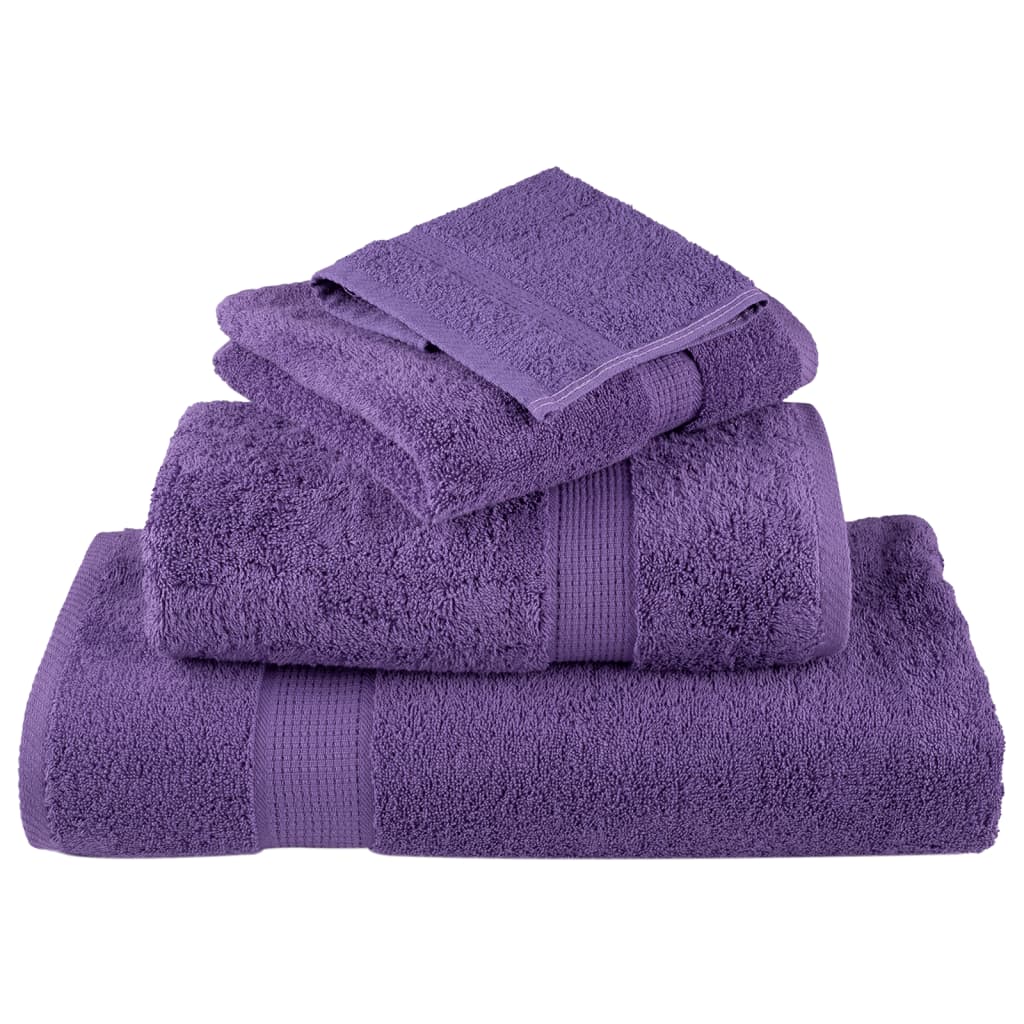 Premium badehåndklæder SOLUND 4 stk. lilla 100x150 cm 600 gsm