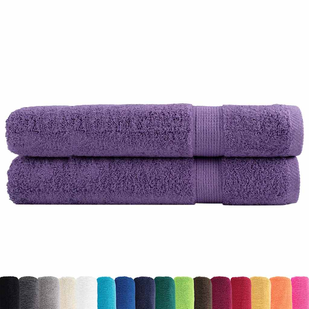 saunahåndklæder SOLUND 2 stk. Premium 80x200 cm 600 g/m2 lilla