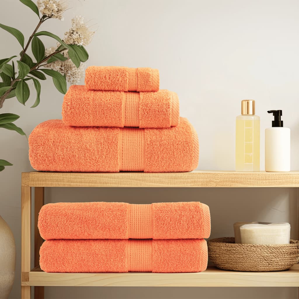 Premium vaskehåndklæder SOLUND 4 stk. orange 30x30 cm 600 gsm