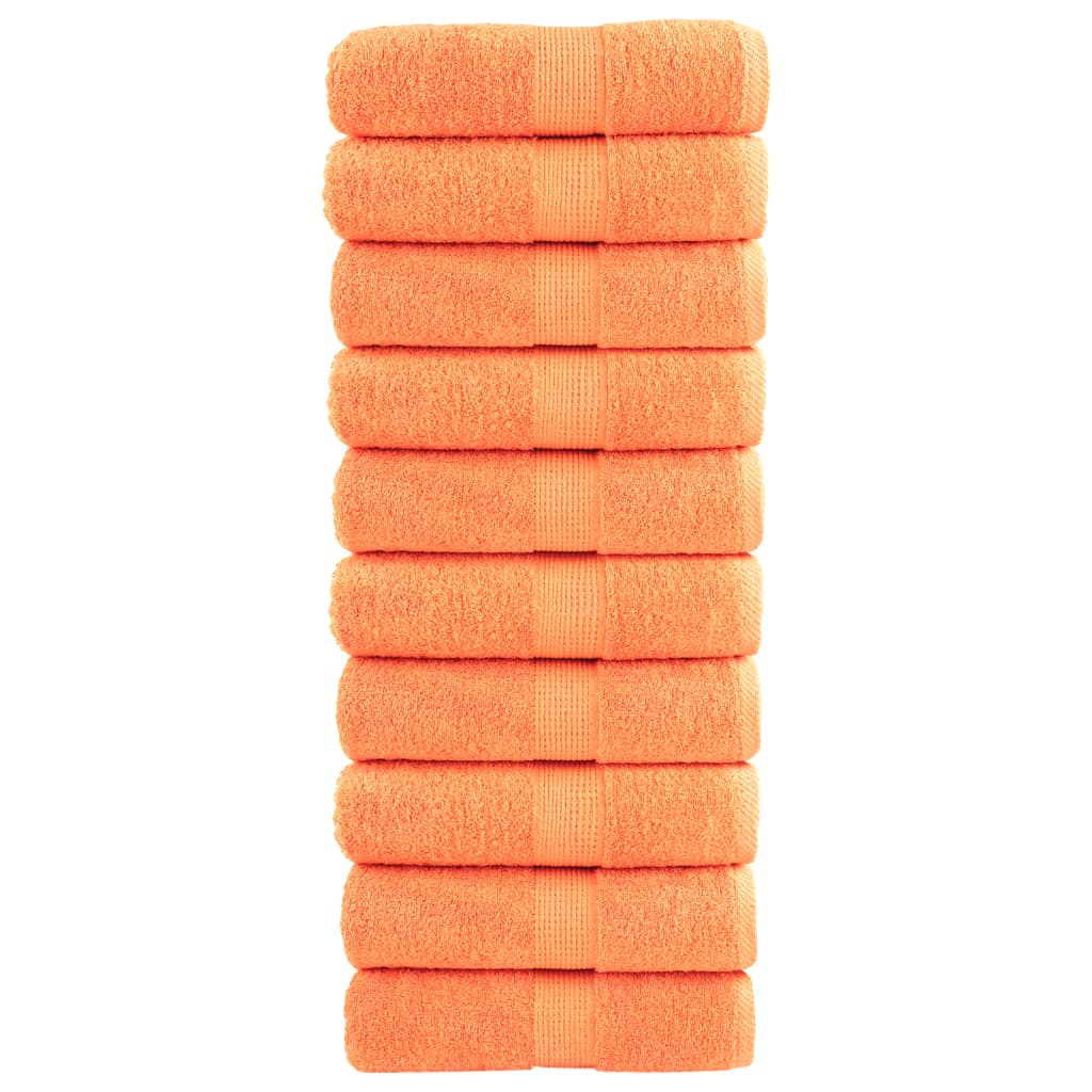 gæstehåndklæder SOLUND 10 stk. Premium 30x50 cm 600 g/m2 orange