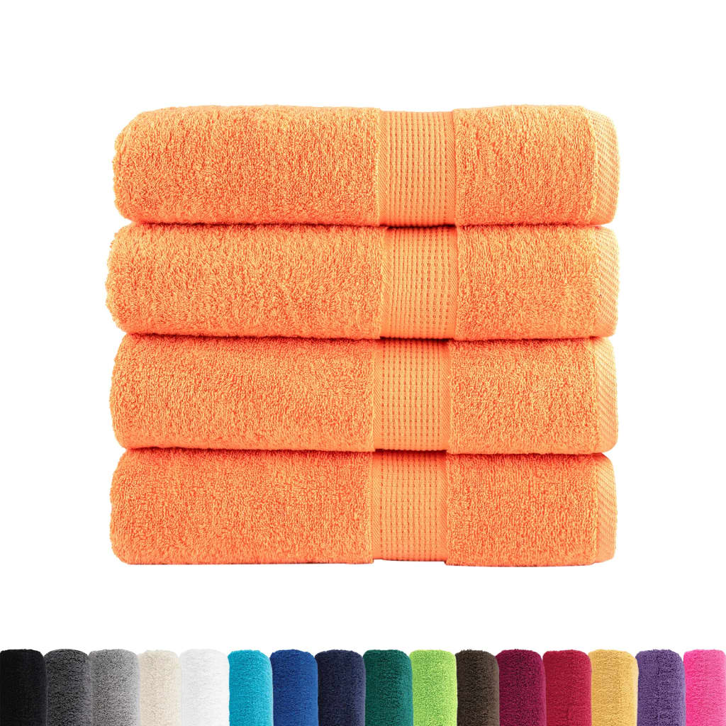 håndklæder SOLUND 4 stk. Premium 70x140 cm 600 g/m2 orange