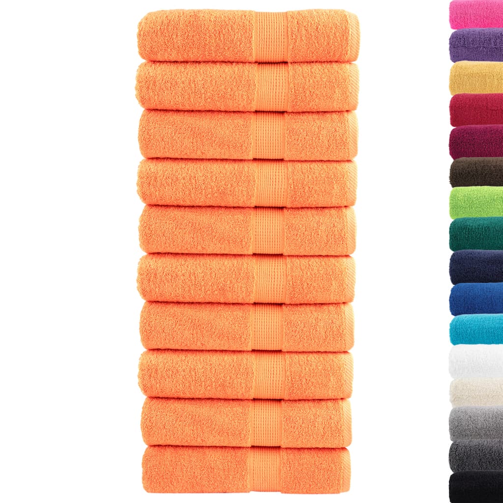 håndklæder SOLUND 10 stk. Premium 70x140 cm 600 g/m2 orange