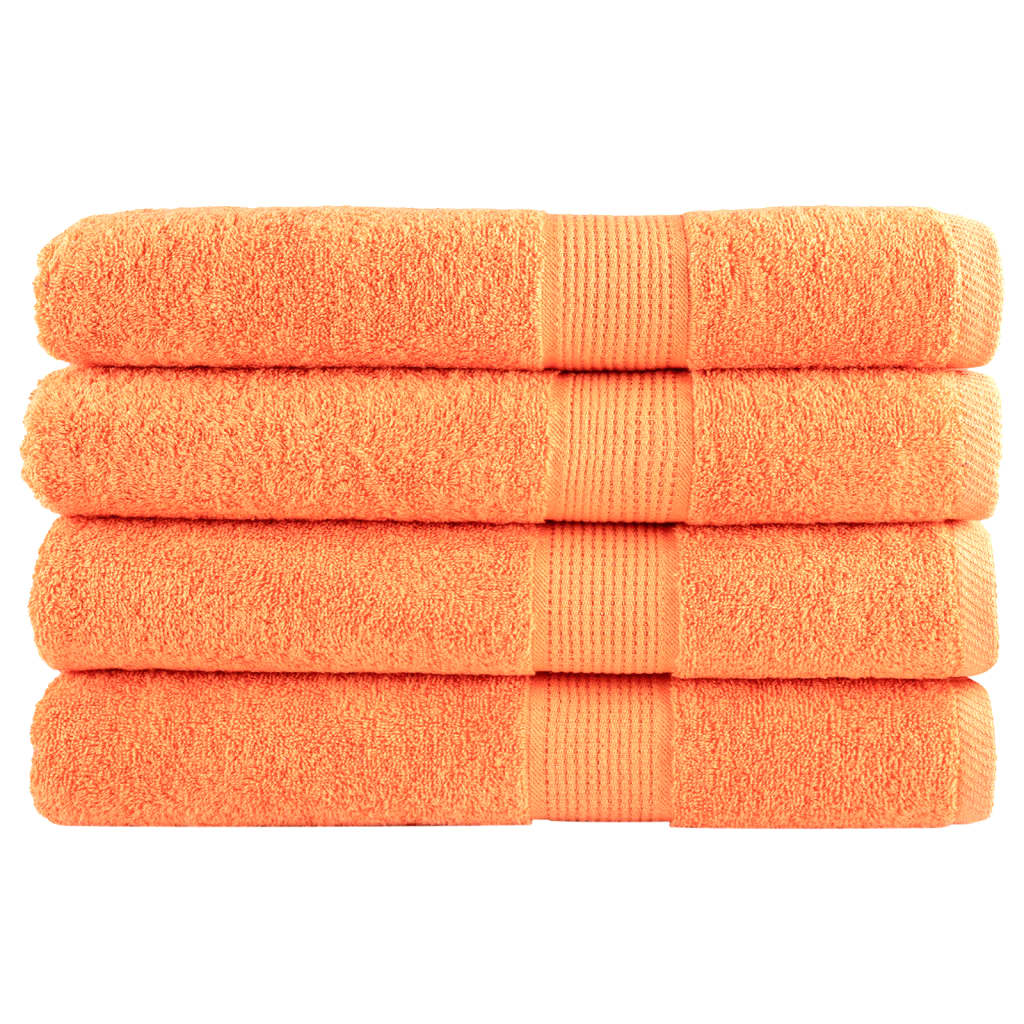 saunahåndklæder SOLUND 4 stk. Premium 80x200 cm 600 g/m2 orange