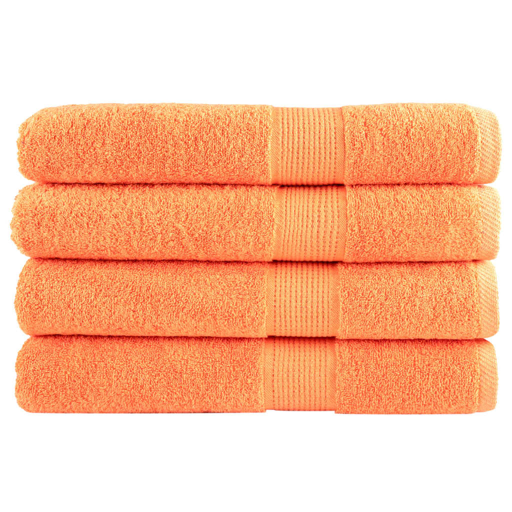 håndklæder SOLUND 4 stk. Premium 100x200 cm 600 g/m2 orange
