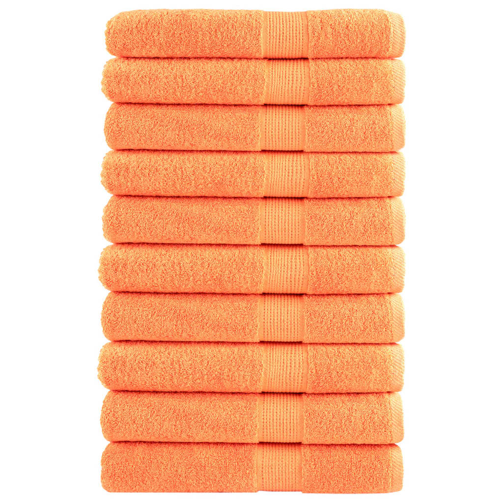håndklæder SOLUND 10 stk. Premium 100x200 cm 600 g/m2 orange