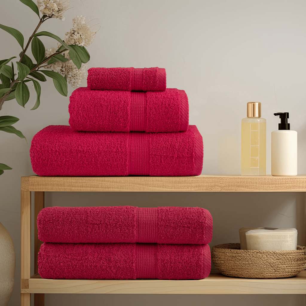 Premium badehåndklæder SOLUND 4 stk. rød 100x150 cm 600 gsm