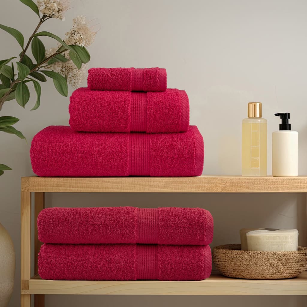 Premium badehåndklæder SOLUND 10 stk. rød 100x150 cm 600 gsm