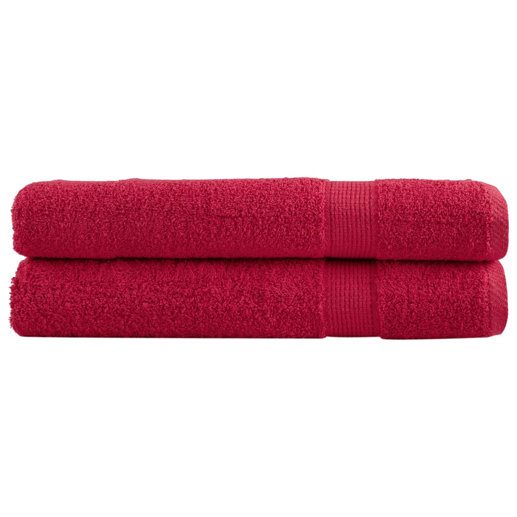 saunahåndklæder SOLUND 2 stk. Premium 80x200 cm 600 g/m2 rød