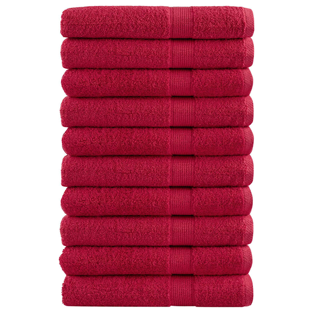 saunahåndklæder SOLUND 10 stk. Premium 80x200 cm 600 g/m2 rød