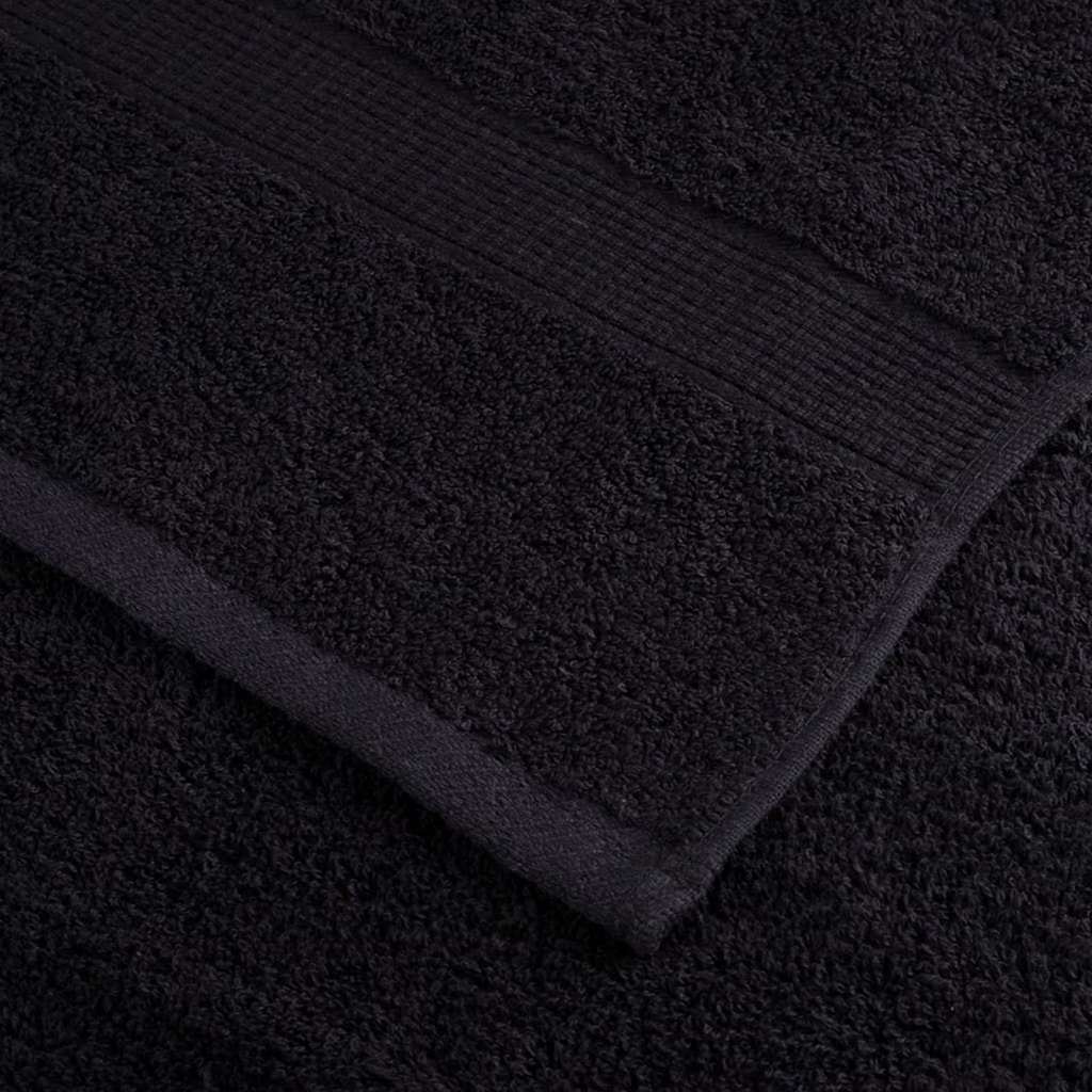 Gæstehåndklæde SOLUND 2 stk. Sort 15 x 21 cm 550 gsm