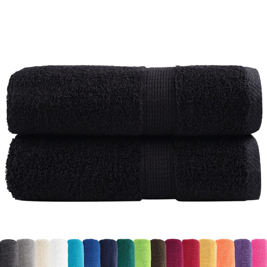 Premium vaskehåndklæder SOLUND 2 stk. sorte 30x30 cm 600 gsm