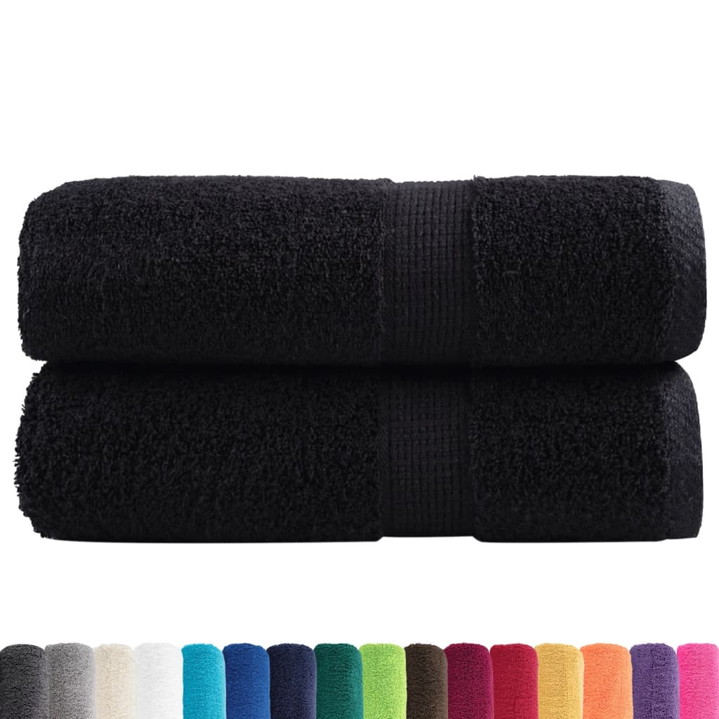 gæstehåndklæder SOLUND 2 stk. Premium 30x50 cm 600 g/m2 sort