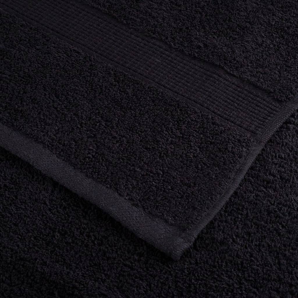 gæstehåndklæder SOLUND 10 stk. Premium 30x50 cm 600 g/m2 sort