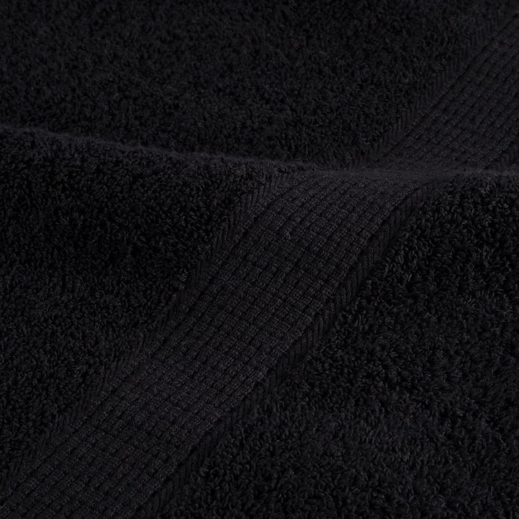 gæstehåndklæder SOLUND 10 stk. Premium 30x50 cm 600 g/m2 sort