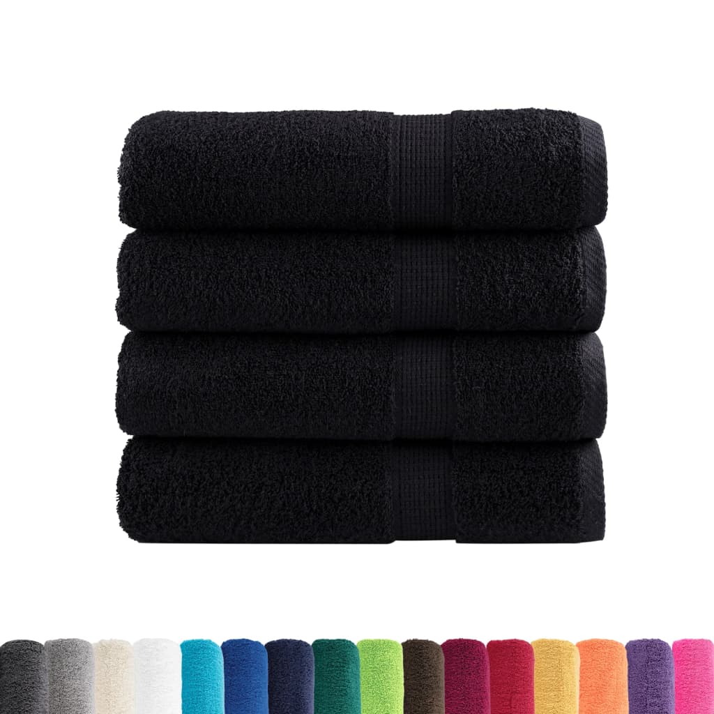 håndklæder SOLUND 4 stk. Premium 70x140 cm 600 g/m2 sort