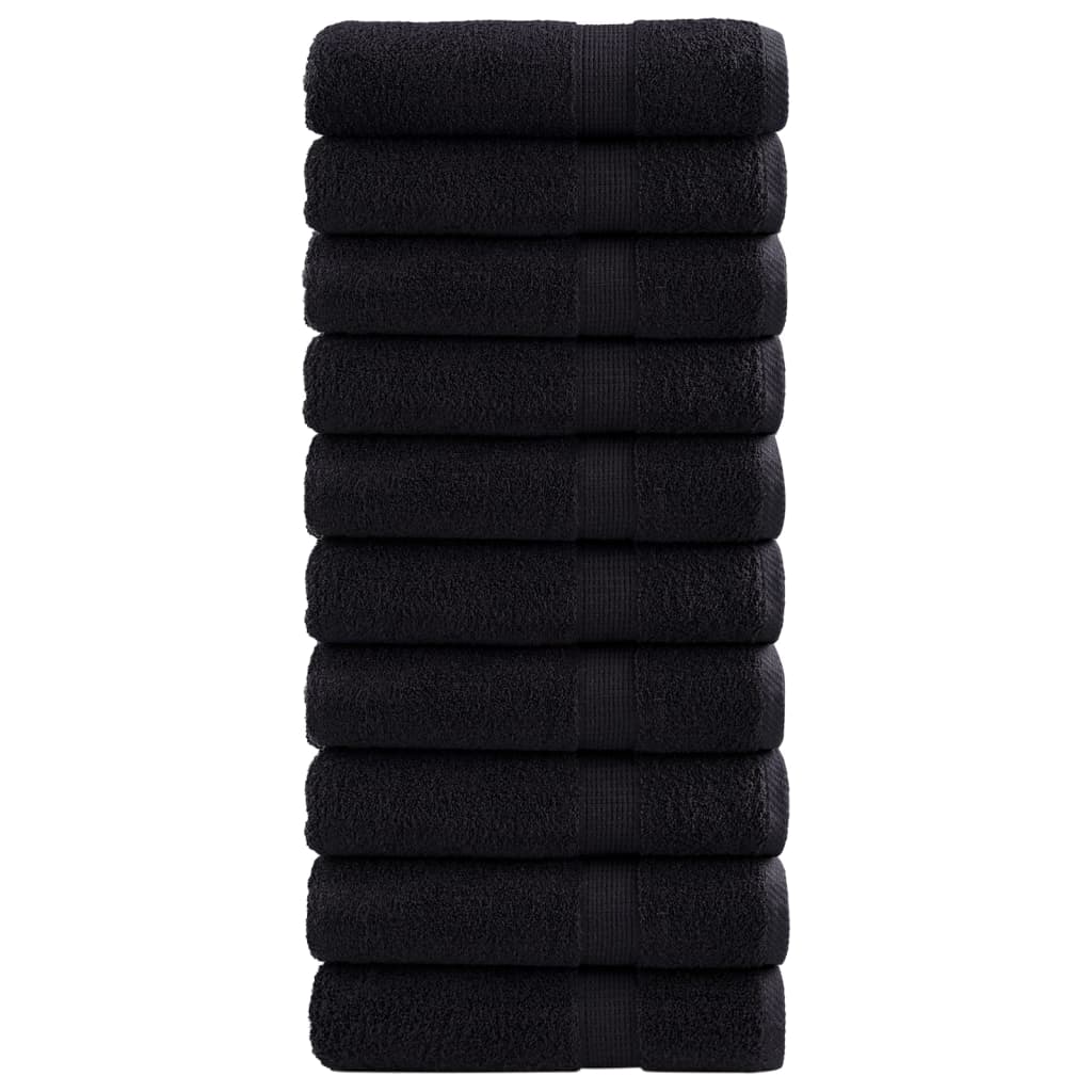 håndklæder SOLUND 10 stk. Premium 70x140 cm 600 g/m2 sort