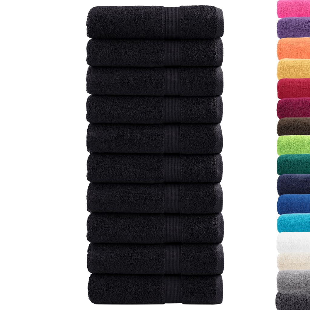 håndklæder SOLUND 10 stk. Premium 70x140 cm 600 g/m2 sort