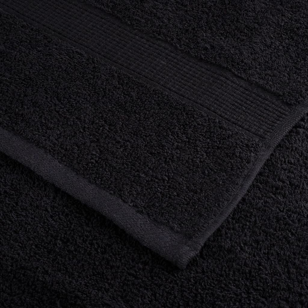 Premium badehåndklæder SOLUND 2 stk. sort 100x150 cm 600 gsm