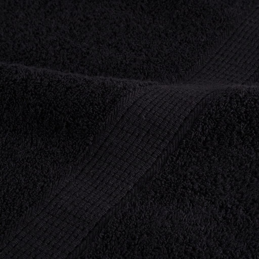 Premium badehåndklæder SOLUND 4 stk. sort 100x150 cm 600 gsm