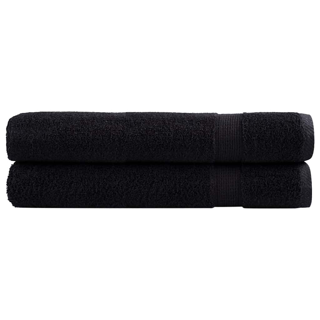 håndklæder SOLUND 2 stk. Premium 100x200 cm 600 g/m2 sort