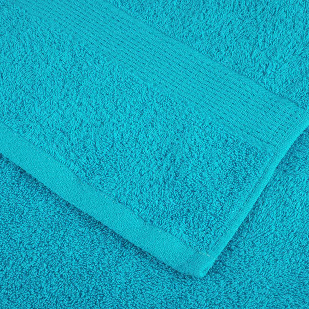 Gæstehåndklæde SOLUND 4 stk. Turkis 15 x 21 cm 550 gsm