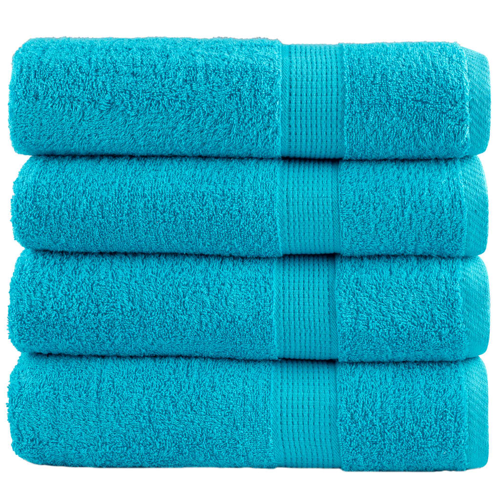 Premium badehåndklæder SOLUND 4 stk. turkis 100x150 cm 600 gsm