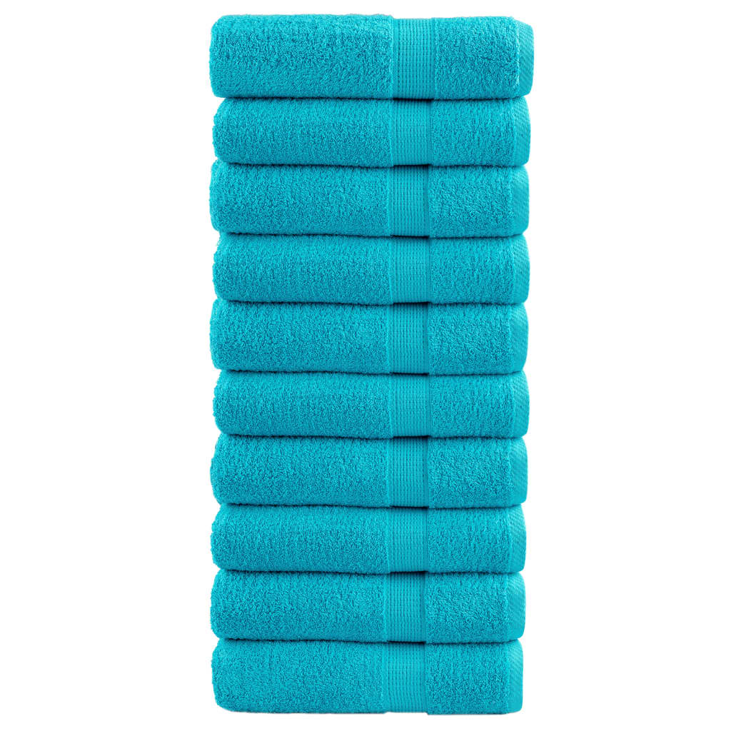 Premium badehåndklæder SOLUND 10 stk. turkis 100x150 cm 600 gsm