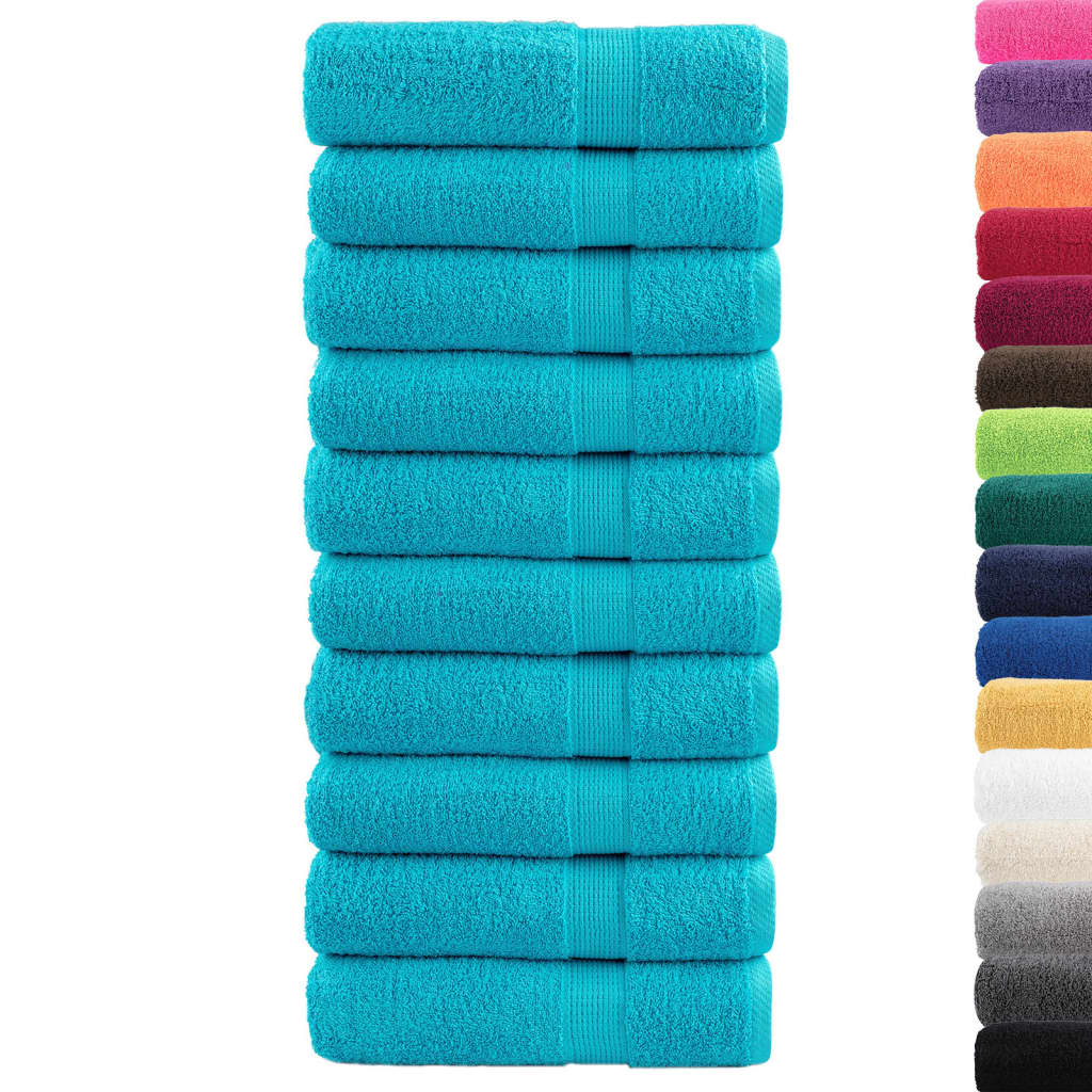 Premium badehåndklæder SOLUND 10 stk. turkis 100x150 cm 600 gsm