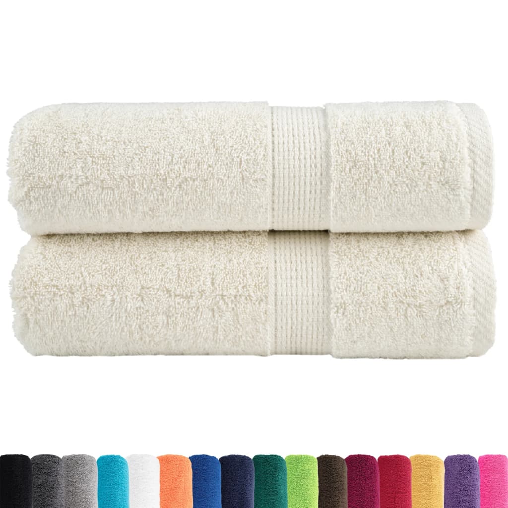 Premium vaskehåndklæder SOLUND 2 stk. cremefarvede 30x30 cm 600 gsm