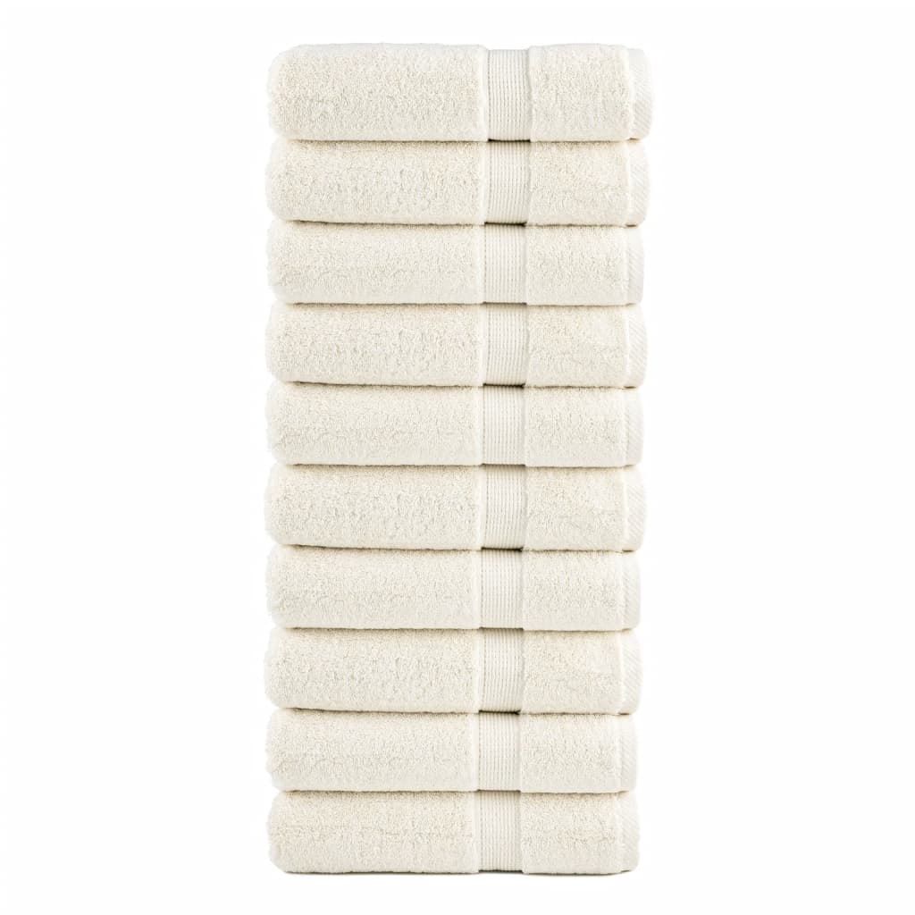håndklæder SOLUND 10 stk. Premium 50x100 cm 600g/m2 cremefarvet