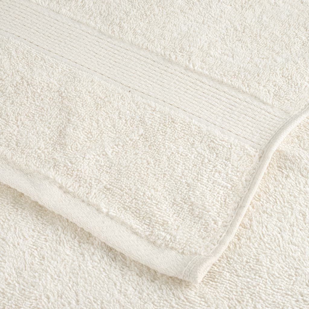 Premium badehåndklæder SOLUND 10 stk. cremefarvet 100x150 cm 600 gsm
