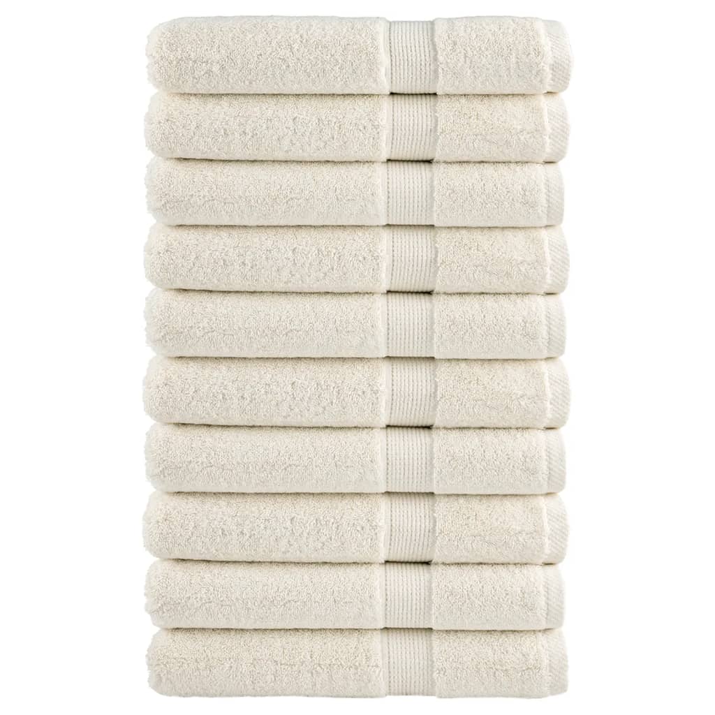 håndklæder SOLUND 10 stk. Premium 100x200cm 600g/m2 cremefarvet