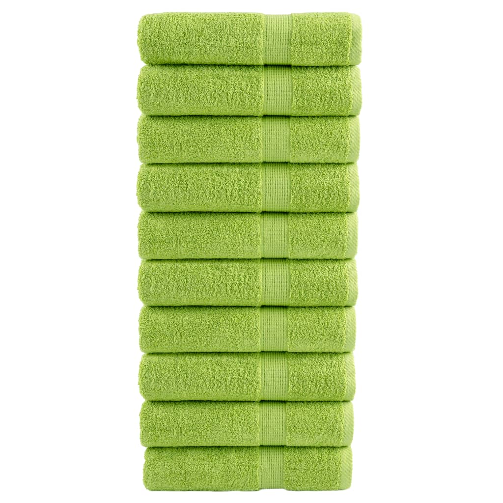 håndklæder SOLUND 10 stk. Premium 50x100 cm 600 g/m2 æblegrøn