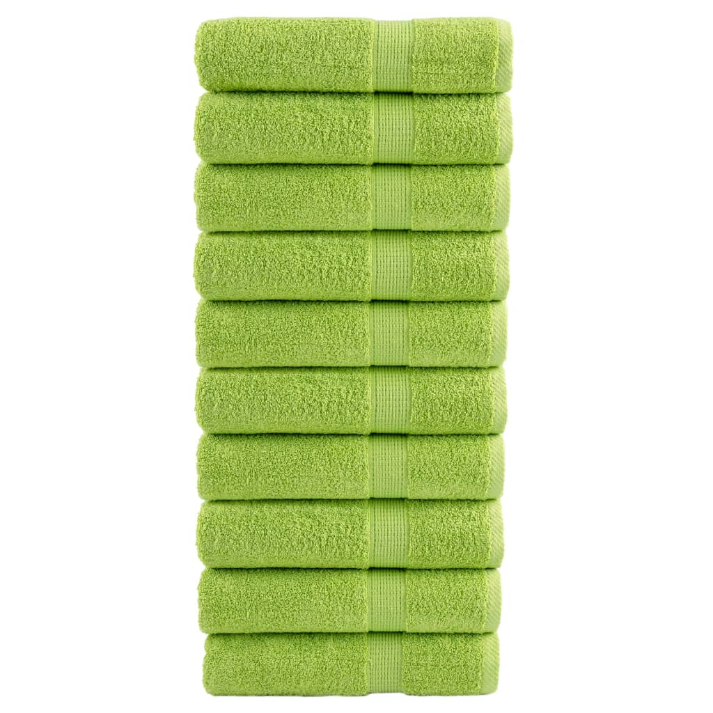 håndklæder SOLUND 10 stk. Premium 70x140 cm 600 g/m2 æblegrøn