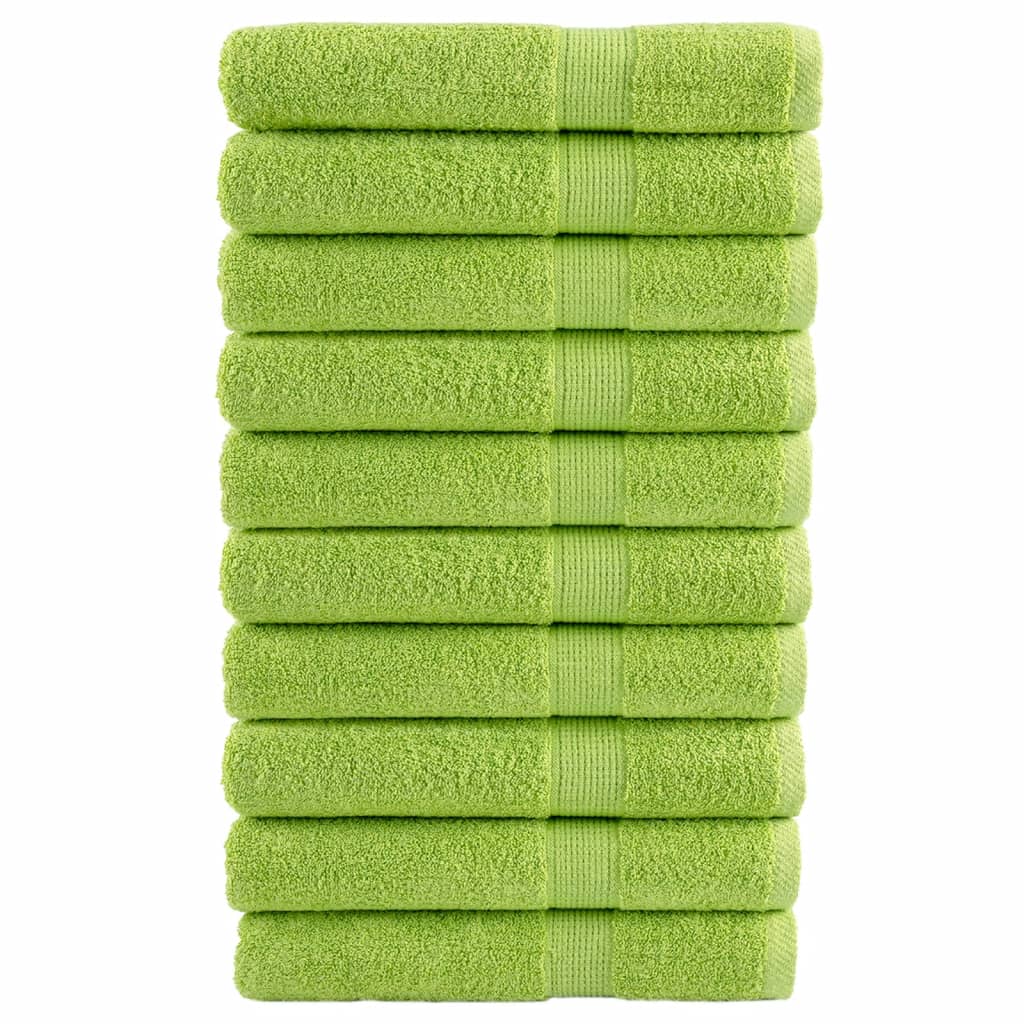 håndklæder SOLUND 10 stk. Premium 100x200 cm 600 g/m2 æblegrøn