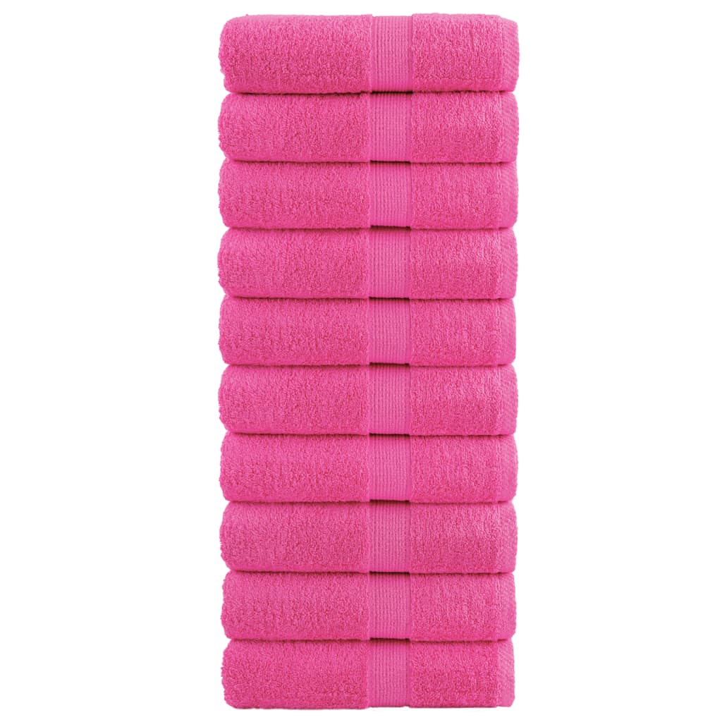 gæstehåndklæder SOLUND 10 stk. Premium 30x50 cm 600 g/m2 pink