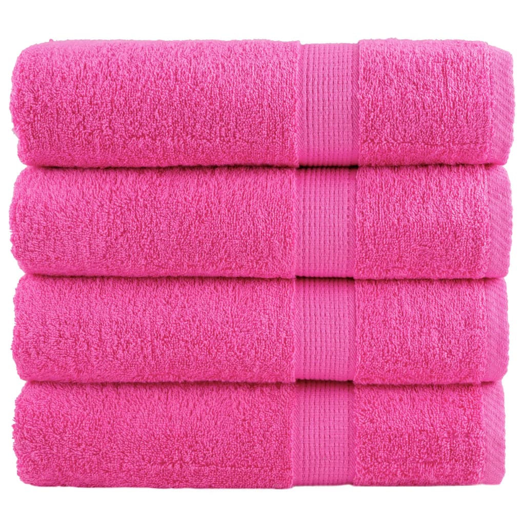håndklæder SOLUND 4 stk. Premium 50x100 cm 600 g/m2 pink
