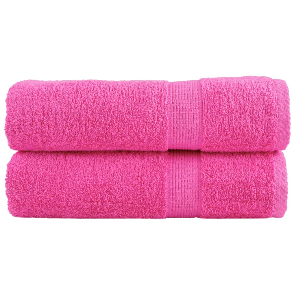 Premium badehåndklæder SOLUND 2 stk. lyserød 100x150 cm 600 gsm