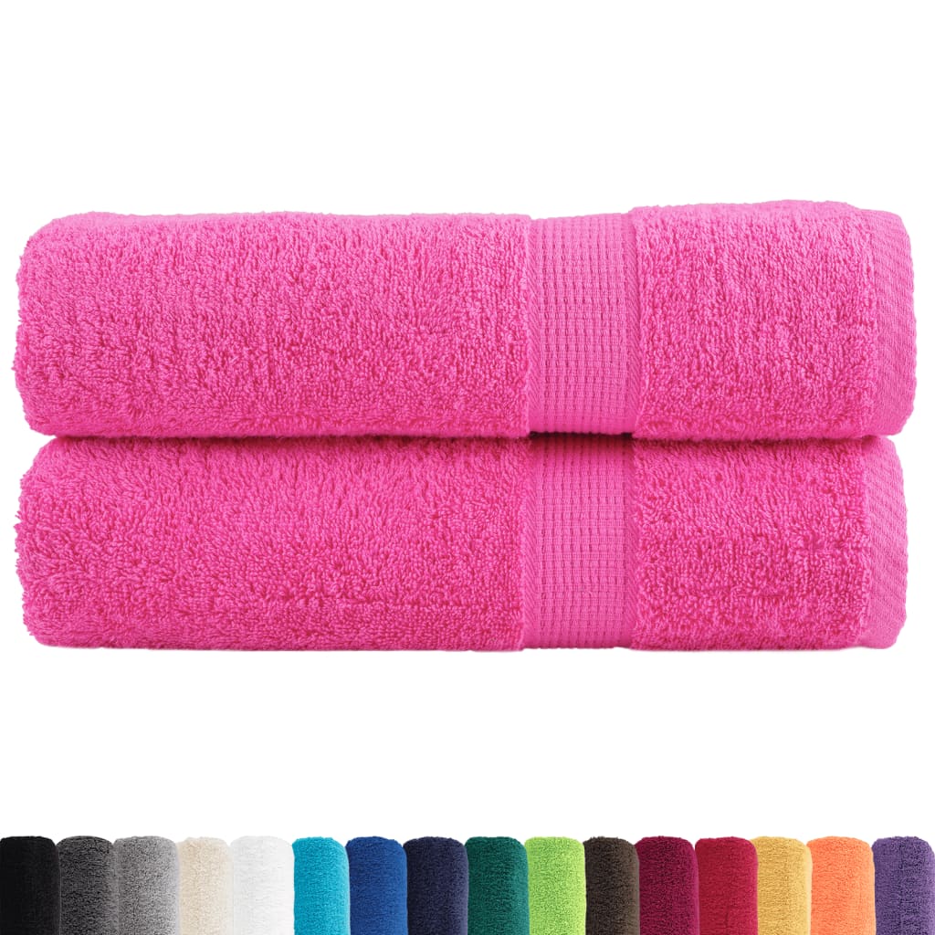 Premium badehåndklæder SOLUND 2 stk. lyserød 100x150 cm 600 gsm