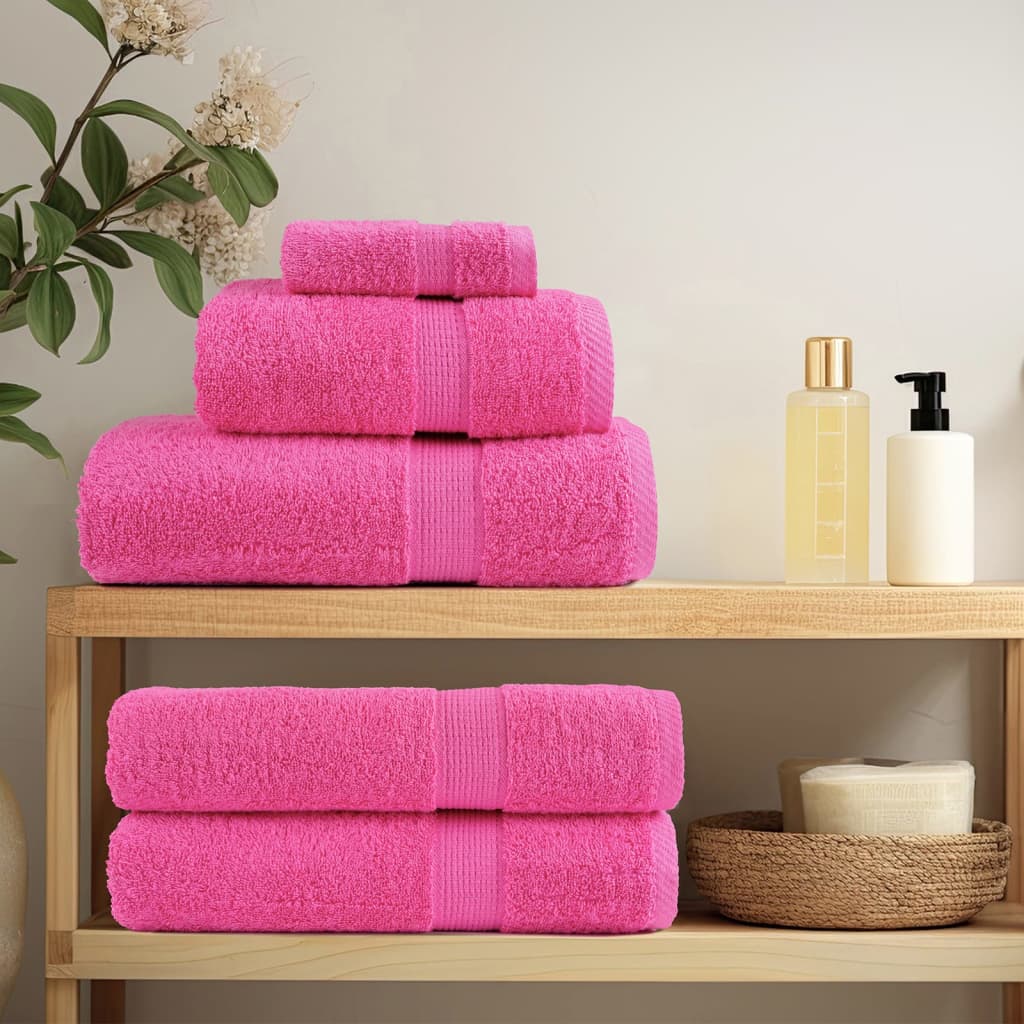 Premium badehåndklæder SOLUND 2 stk. lyserød 100x150 cm 600 gsm