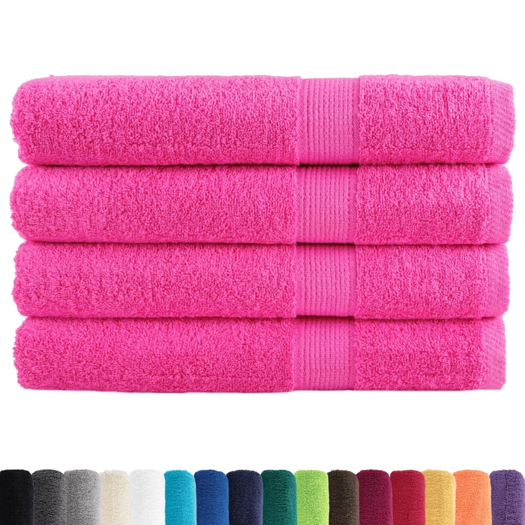 saunahåndklæder SOLUND 4 stk. Premium 80x200 cm 600 g/m2 pink