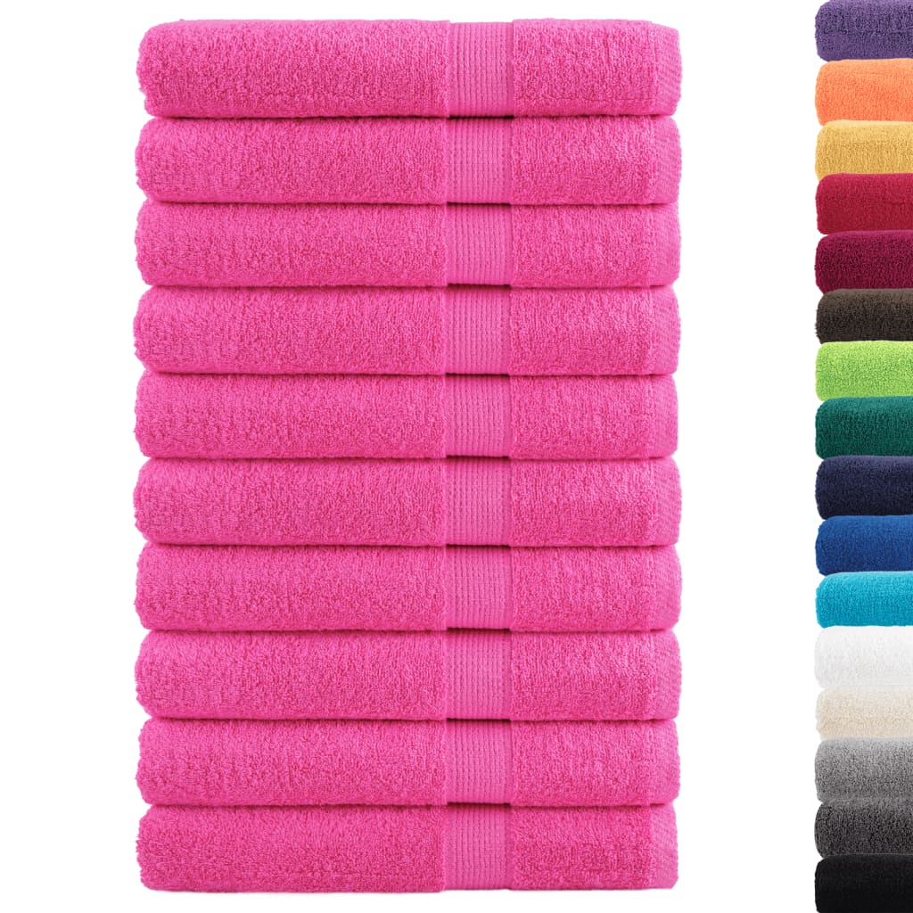 håndklæder SOLUND 10 stk. Premium 100x200 cm 600 g/m2 pink