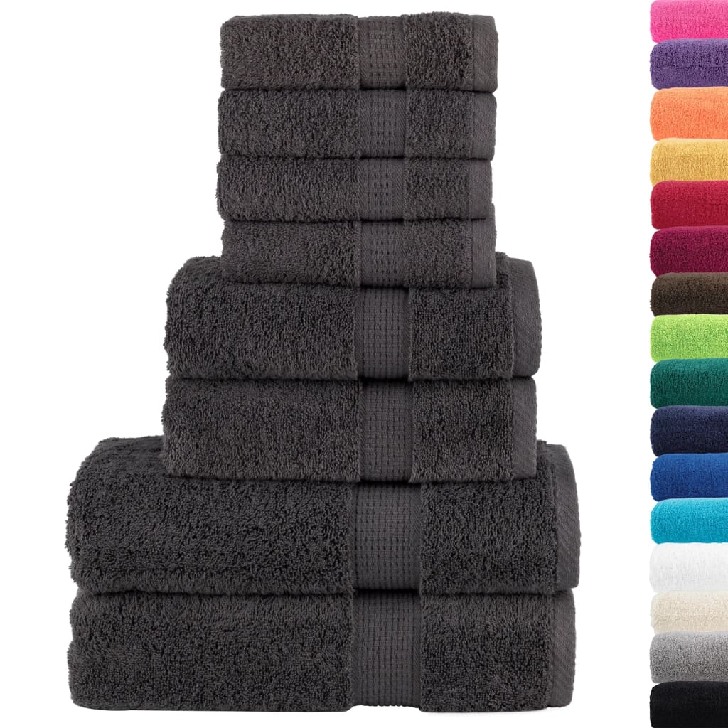 håndklæder 8 stk. Premium SOLUND 600 g/m2 antracit