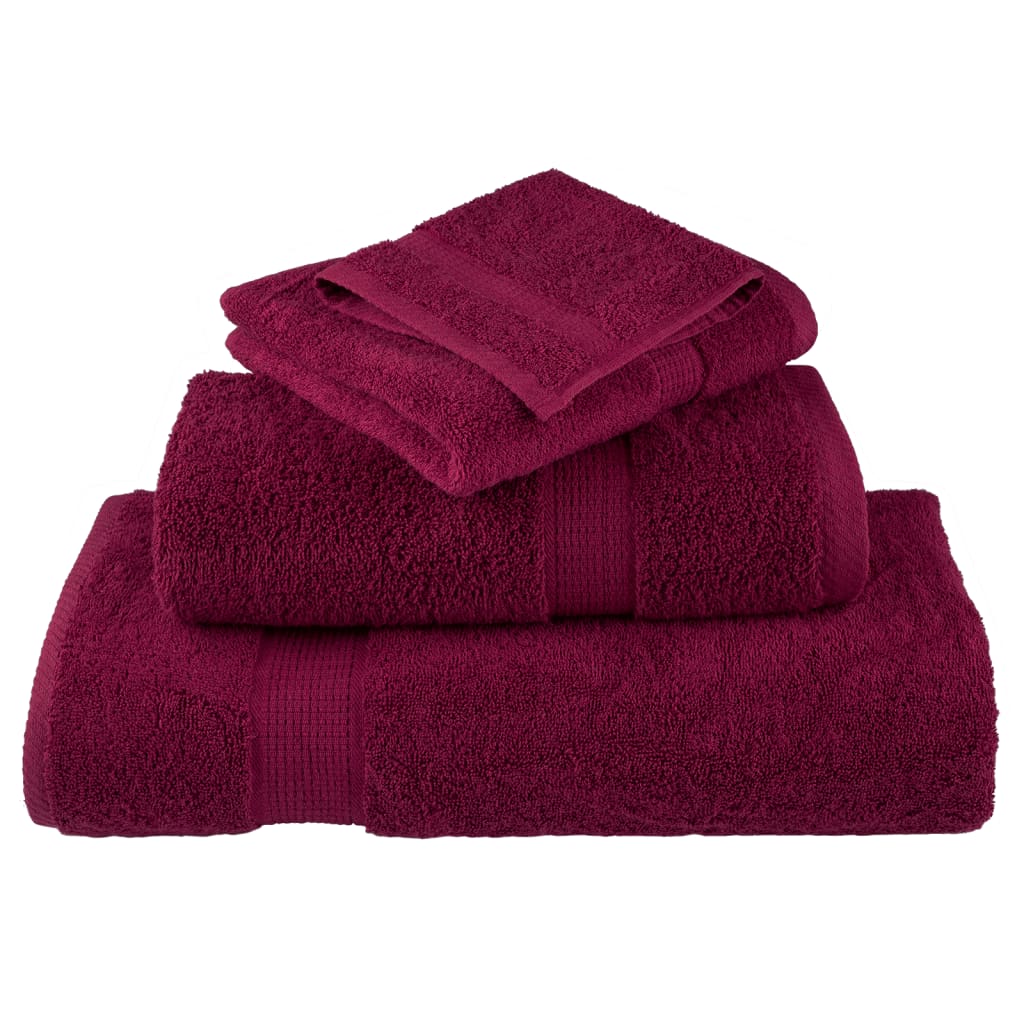 håndklæder 8 stk. Premium SOLUND 600 g/m2 bordeauxfarvet